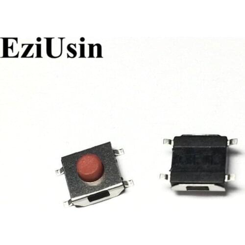 EziUsin 6*6*3.4 Red 4P Notebook LCD Monitor Keyboard Touch Button Car Remote Control Key Switch Interrupteur Tablette PCB