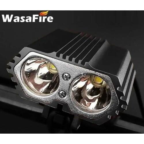 WasaFire 2 X XM-L T6 LED Bicycle Front Light lamp 6000LM USB Rechargeable Bike Headlamps Waterproof Outdoor Cycling Flashlight