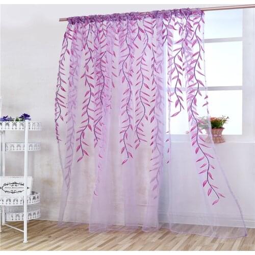 Hot Sale Willow Modern Tulle Curtains for Living Room Bedroom Voile Curtains for Window Tulle Curtains Drapes Dropship