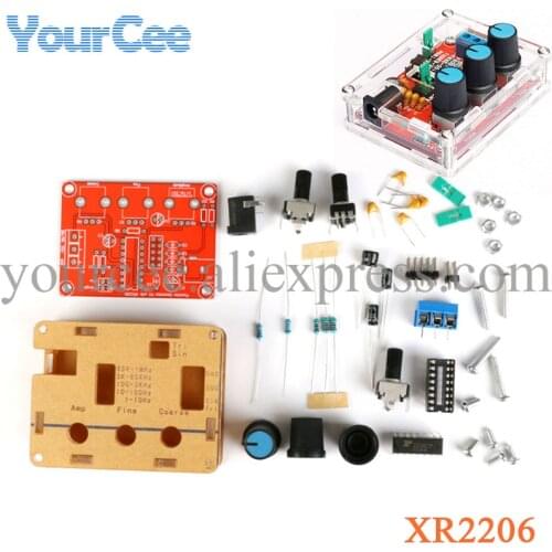 XR2206 Function Signal Generator DIY Kit Sine/Triangle/Square Output 1Hz-1MHz Signal Generator Adjustable Frequency Amplitude