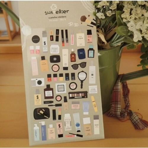 Sonia Cosmetics Die Cutting Stickers Scrapbooking Adhesive Planner Treval Planbook Notebook Decorative Crafts Stationery