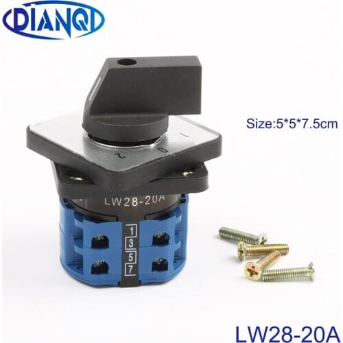 Lw28 changeover switch lw28-20 20a 380v Universal Changeover combination switch 3 position 2 knots