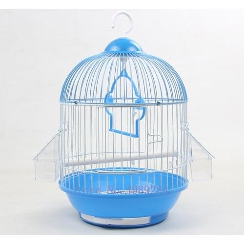 Small birdcage Round Tiger skin pearl parrot iron Metal bird cage garden accessories outdoor decoration house outdoor hanging