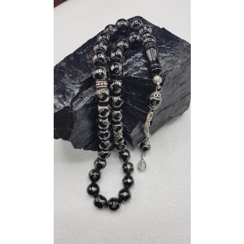 OLTU STONE ROUND CUT SILVER PROCESSING TESPİH