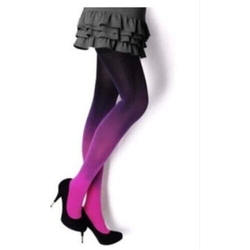 LEECHEE Autumn Womens 120D Velvet Tights Candy Color Gradient Opaque Warm Stockings Tight Pantyhose Female Fashion Pantihose