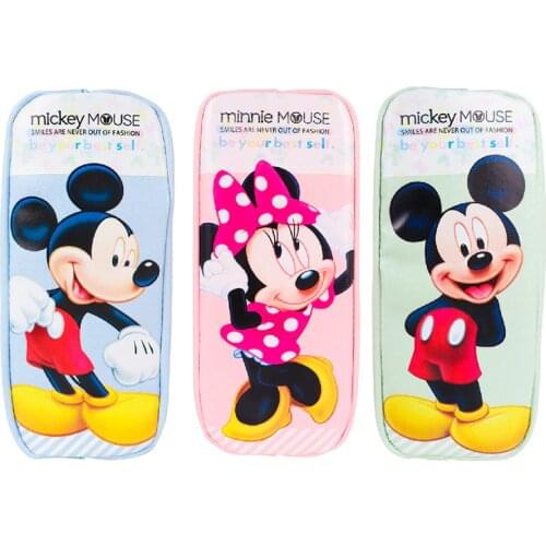 Disney Mickey Minnie boys and girls cartoon cute zipper large capacity stationery bag pupils pencil case office school supplies