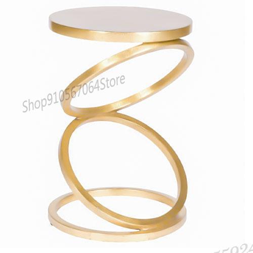 Nordic Light Luxury Round Side Table Art Simple Living Room Telephone Table Sofa Small Coffee Table Creative Bedroom Bedside Tab