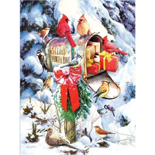 Needlework for embroidery DIY DMC High Quality - Counted Cross Stitch Kits 14 ct Oil painting - Santas Mailbox
