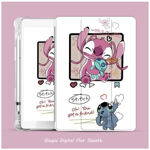 Disney Pink Stitch Case For IPad 10.2 2019 IPad 2 3 4 9.7 2017 2018 IPad Air 2 9.7 iPad Pro Tablet Silicone Case