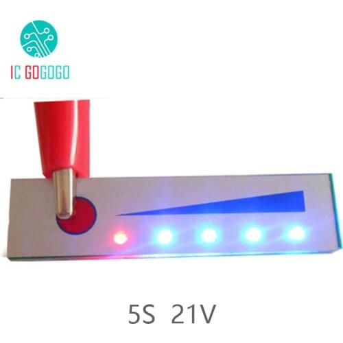 5S 21V Lithium Battery Capacity Indicator Module LED Display Board Battery Power Level Meter Tester for 5pcs Lipo Li-ion Battery