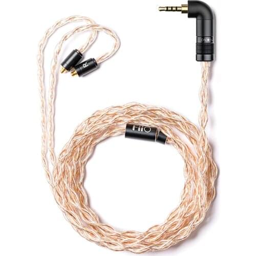 FiiO LC-RE Tri-Metallic Swappable Headphone Repair Replacement Audio Cable HiFi MMCX/0.78mm with 3 Plugs 3.5/2.5/4.4mm Balanced