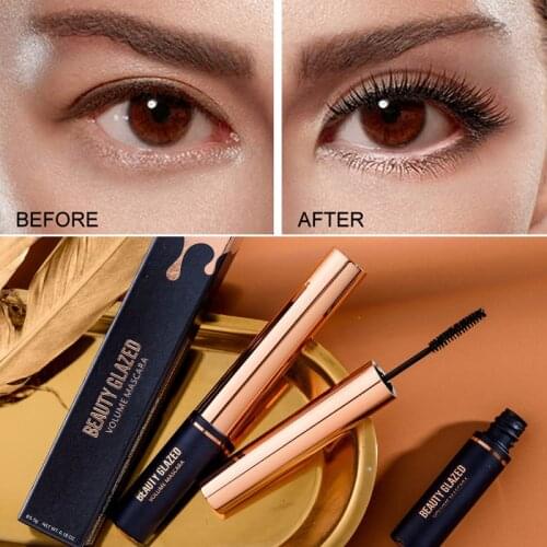 BEAUTY GLAZED Smudge-proof Black Curling Lengthen Volumising Thick Mascara Waterproof Eyelash Extension Makeup cosmetic TSLM1