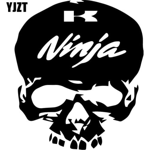 YJZT 14.3X16.7CM Ninja Skull Personality Car Sticker Waterproof Vinyl Window Decals C25-0757