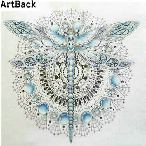 5d diamond painting dragonfly pattern full square drill animal rhinestone embroidery handmade art chicken decoration sticker