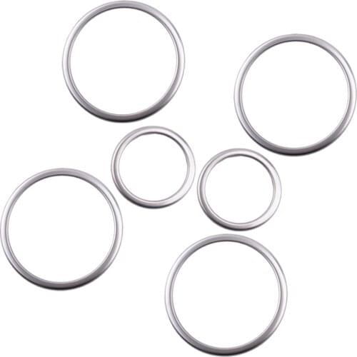 6pcs Interior Door Speaker Ring Cover Trim Silver Fit For BMW X5 E70 2007-2012 2013 X6 E71 2008 2009 2010 2011-2013 2014