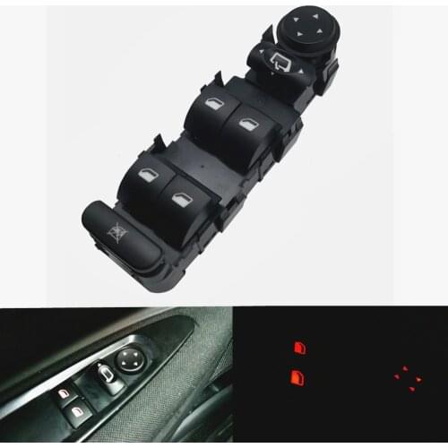 ABS Front Left Driver Electric Main Mirror Window Regulator Switch Button For Citroen C4 2004 - 2011 6554.HA Car Assessorie