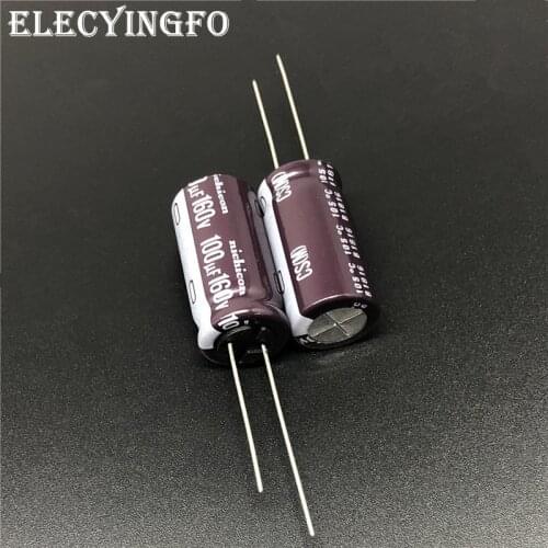 5pcs/50pcs 100uF 160V NICHICON CS Series 12.5x25 High Ripple Current High Reliability 160V100uF Aluminum Electrolytic capacitor