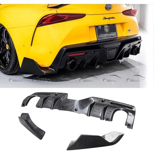 Car Wide Body Kits For Toyota Supra GR A90 A91 MK5 Carbon Rear Diffuser Bumper Lip Fins Spoiler Splitters