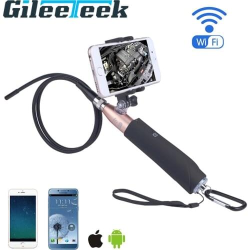 ZCF110 8LED 8mm camera Wifi Endoscope Wireless Borescope Tube Snake Inspection Camera 1080P 2.0MP Handheld For IOS Android