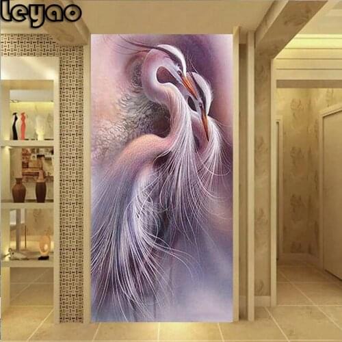 Large Diamond Embroidery Red-crowned crane,5D,diy Diamond Painting 3d Cross Stitch,Mosaic Diamond picture,home decor gift