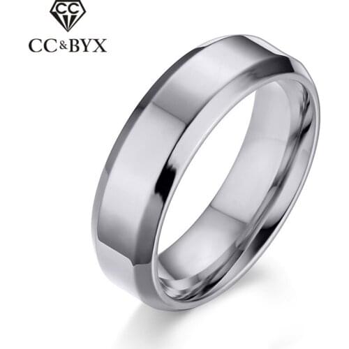 CC Simple Personality Rings For Men and Women Stainless Steel Fashion Jewelry Classic Wedding Engagement Charms Bijoux CC940a