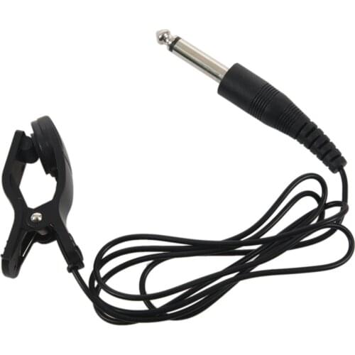 Black Universal Guitar Acoustic Clip On Pickup Piezo Contact Microphone