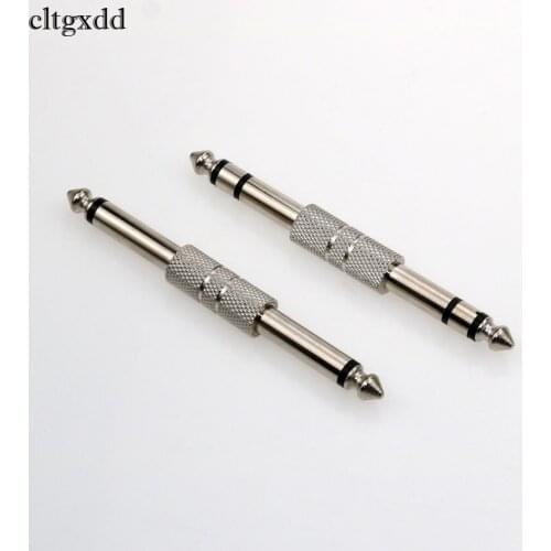 Cltgxdd 6.35mm Audio Jack Connector Male to Male Aux Stereo Jack Converter for Guitar Mixer Amplifier Bass 6.35 mm