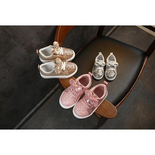 Childrens net red shoes 2019 new childrens shoes fashion sequins color matching casual shoes free shipping
