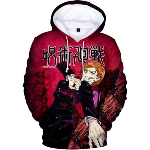 Jujutsu Kaisen Cosplay Hoodies Fushiguro Megumi Anime 3D Printing Long Sleeve Hooded Sweatshirts Coat Sweater Costume Top Jacket