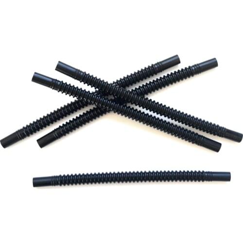 ID8mm 200mm Black PA12 plastic bendable assembly line corrugated bellows pipe for fuel pump