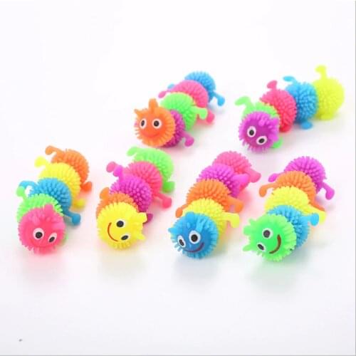 Pet Cat Toys Soft Rubber caterpillar Shape Trick Toys Animal Kitten Playing Toys Cat Pet Accessories