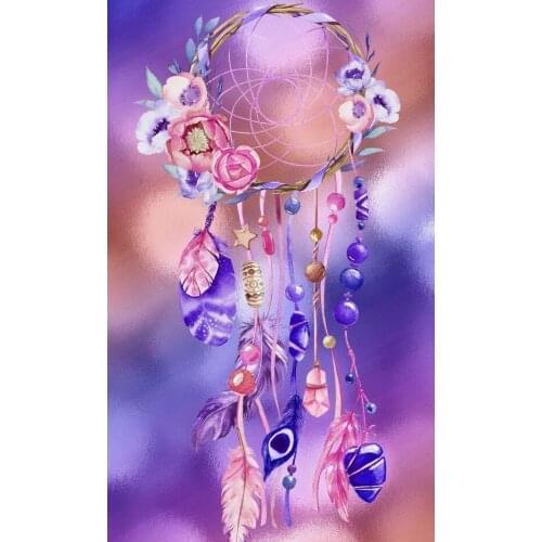 JMINE Div 5D indian dream catcher Full Diamond Painting cross stitch kits art High Quality Scenic 3D paint by diamonds