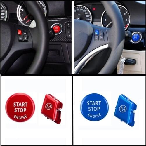Steering Wheel M Button Engine Start Stop Switch Button Replace Cover For BMW 1 Series E81 E82 E87 E88 X1 E84 Auto Accessories