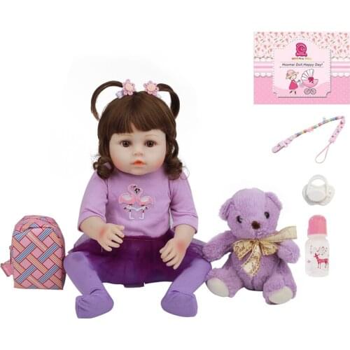 New Design Fashion Doll Bebe Reborn Toy 19Inch 48CM Full Vinyl Silicone Baby Doll Fantasy Realistic Baby Bath Toy Kid Play Gift