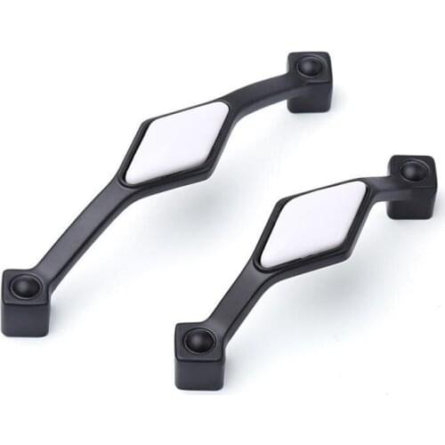LCH Nordic Style Rhombic Wardrobe Hardware Diamond shape Porcelain Drawer Door Pull Ceramic Handle European Style Door Pull