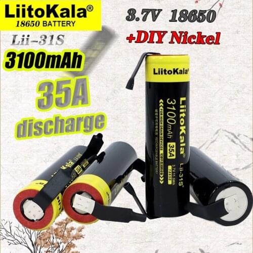 1-10 PCS Liitokala Lii31S 18650 lithium battery 3.7VLi-ion rechargeable battery light headlamp torch flashlight 18650 battery