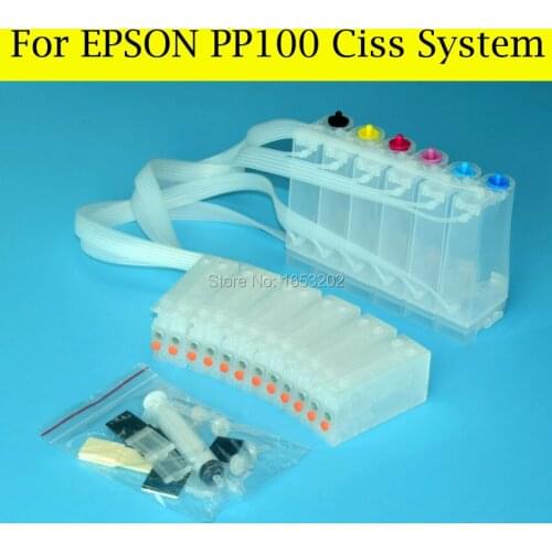 Free Post 1 Set PP-100 CISS With PP-100n PP-100ap Cartridge Chip Resetter For Epson PP100 Ciss System