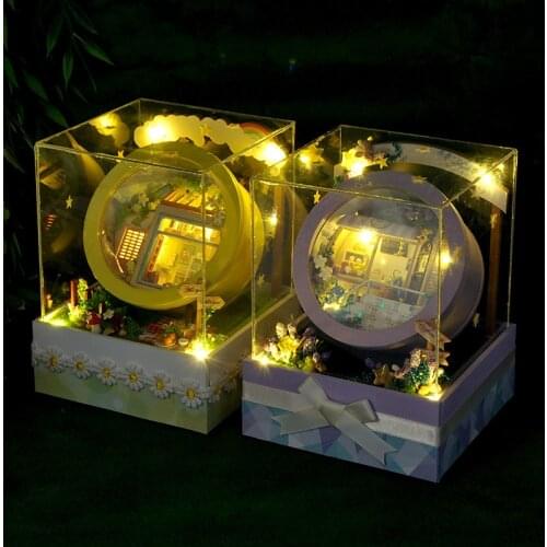 New DIY Dollhouse 3D 3D Dollhouse Mini Wooden Furniture House Lovely Handmade Dollhouse Is A Christmas Toy Gift For Children