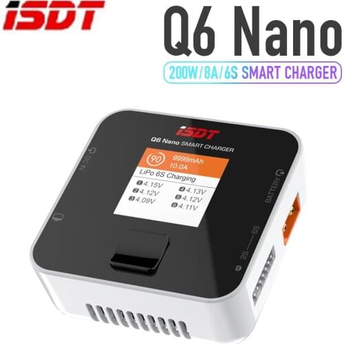 NEW ISDT Q6 Nano BattGo 200W 8A Colorful Pocket Battery Balance Charger for 1-6S Lipo Battery for RC FPV Drone