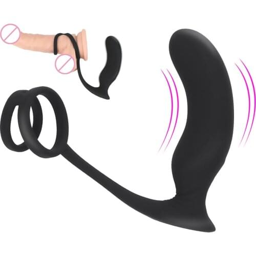 OLO Butt Plug Delay Ejaculation Ring Sex Toy for Men Prostate Massage 9 Frequency Vibrator Anal Plug G Spot Stimulator