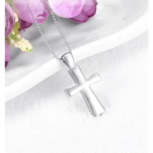Wholesale Factory Price Women Man Accessories Suspension Cross Memorial Ash Keepsake Cremation Jewelry Pendant Necklace