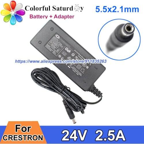 Original PW-2420RU GS-1652 GT-81081-6024-T3 HU10600-14016 24V 2.5A AC Adapter For CRESTRON Laptop Charger Power Supply 5.5x2.1mm