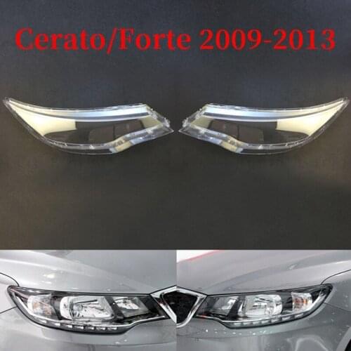 Pair Headlight head light lamp Lense Clear Lens Cover for Kia Cerato/Forte 2009-2013 Headlight Lens Cover