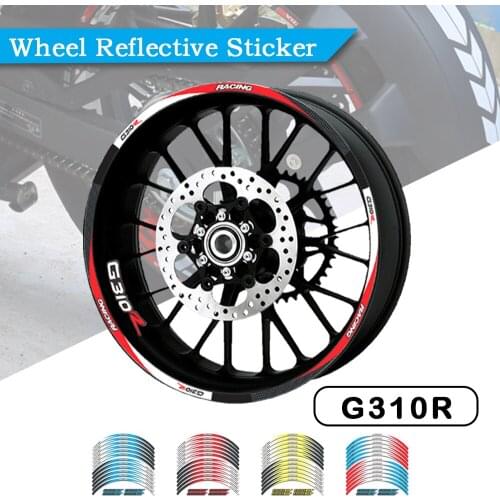 Strips Motorcycle Wheel Tire Stickers Car Reflective Rim Tape Motorbike Bicycle Auto Decals FOR BMW G310R G310 R