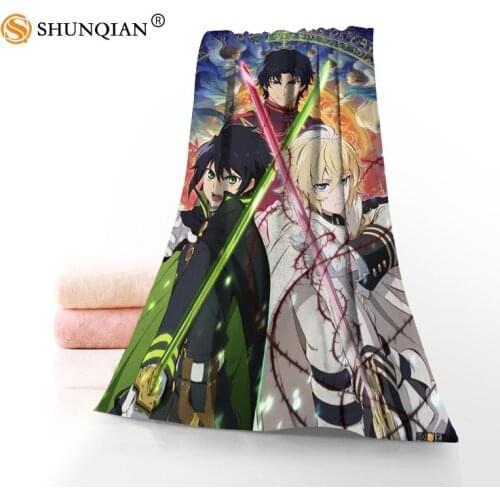 Face Towel/Bath Towel Custom Seraph of the End Microfiber Hair/Face/Shower Towels Size 35x75cm, 70x140cm