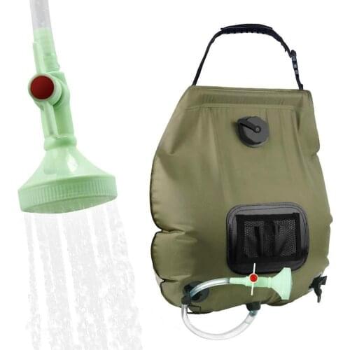 Portable 20L Solar Energy Heated Shower Bag Pouch for Outdoor Travel Camping New Chic