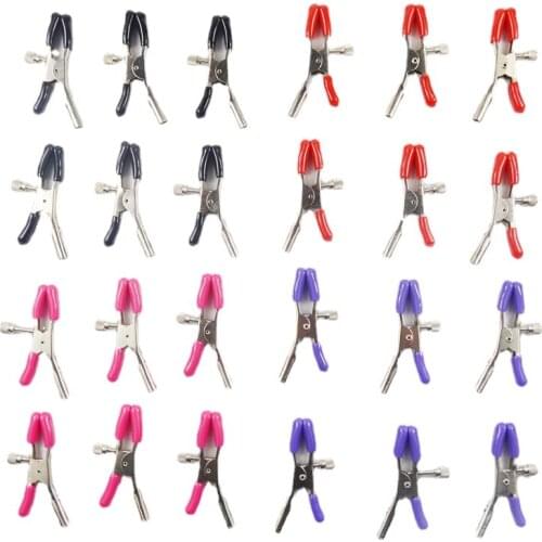 Wholesale 10 PCS Adjustable Stainless Steel Metal Breast Clips Nipple Clamps Slave Bondage Sex Toys Adults BDSM Games for women