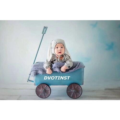Dvotinst Baby Photography Props Iron Car Wagon Cart Case Fotografia Accessory Infant Toddler Studio Shooting Photo Props Gift