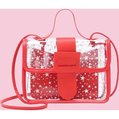 2021 Design Luxury Handbag Women Transparent Square Bag Clear PVC Jelly Small Shoulder Bag Female Crossbody Messenger Bags