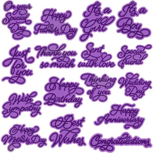 Stacking Phrases On Your Special Day Just for You Its A Boy /Girl Metal Cutting Dies 2019 for DIY Scrapbooking Cards Crafts